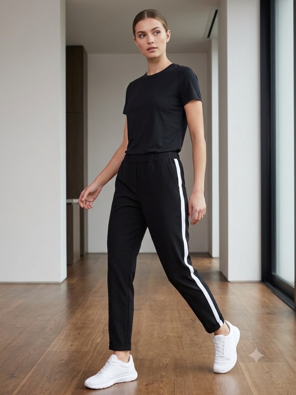 Miami boutique women Black Straight-Leg Pants - Picture 3 of 4